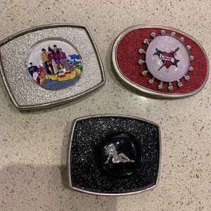 3 BBJ (Barbie's Basement Jewelry) Belt Buckles (sold together as a set)